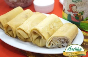 Блинчики с мясом и рисом