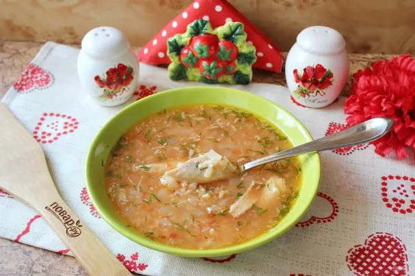 Борщ с килькой и фасолью