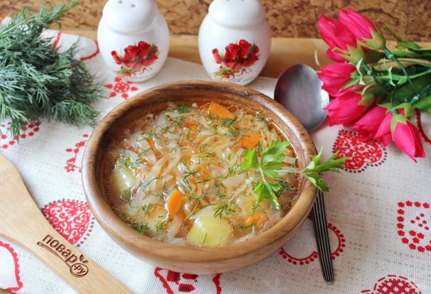 Рассольник с пшеном