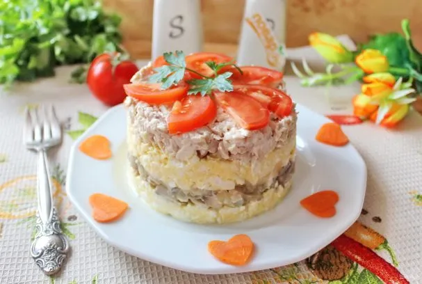 Картофельное пюре с печенью