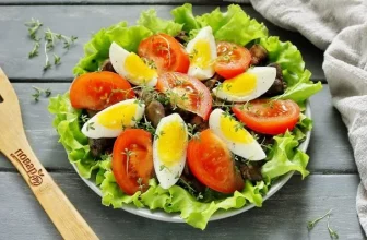 Салат с куриной печенью без майонеза