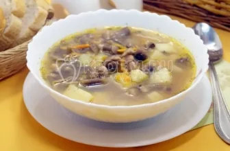 Суп из замороженных грибов