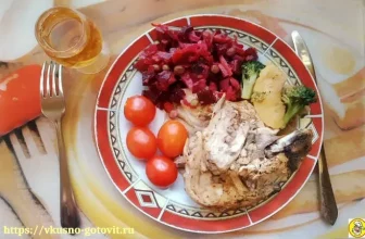 Курица с яблоками в духовке целиком, рецепт с хрустящей корочкой