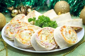 Закуска «Оливье-рулет»