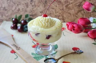 Заварной крем с вишней