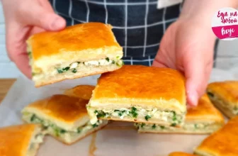 Моментальные Пирожки или Отрывной пирог с луком и яйцом (НЕ надо варить!) И НИЧЕГО лепить…