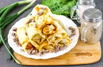 Блины с куриными желудками