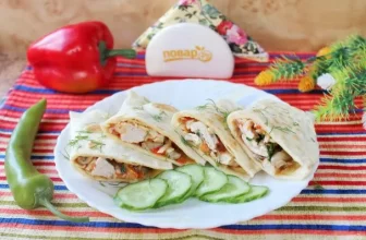 Мексиканская лепешка с курицей