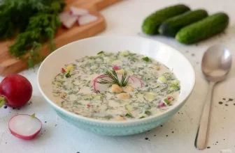 Окрошка с нутом
