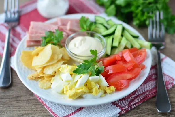 Картофельный салат с говядиной