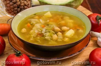 Щи из свежей капусты с нутом