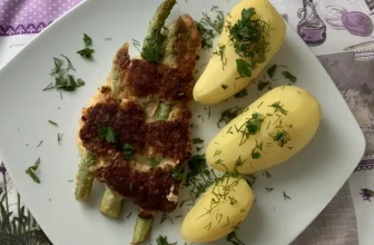 Шницели из индейки со спаржей, пошаговый рецепт с фото